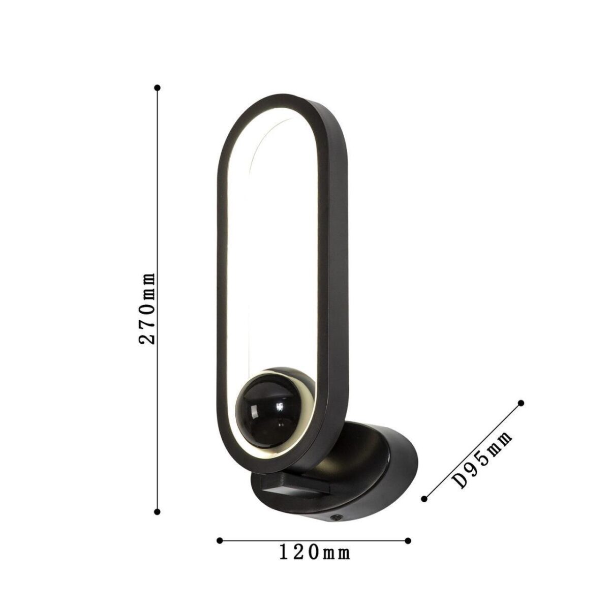 4220-1W, настенный светильник, D95xW120xH270, LEDx12W, 960LM, 4000K, included — изображение 3