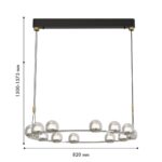 4291-12P, подвесная люстра, D820xH1500/1575, 12xLEDx7.2W, 7000LM, 4000K, included — изображение 2