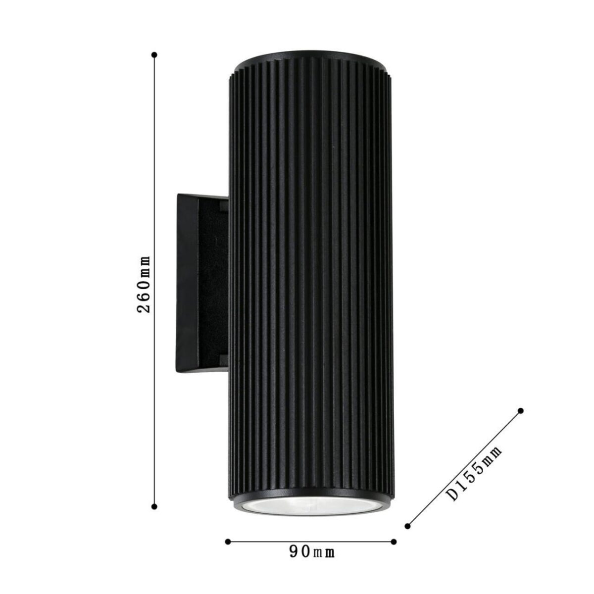 2858-2W, уличный светильник, D155xW90xH260, 2xE27x40W, IP54, excluded — изображение 3