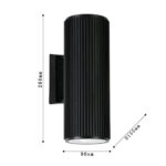 2858-2W, уличный светильник, D155xW90xH260, 2xE27x40W, IP54, excluded — изображение 3