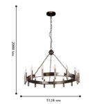 1144-15P, люстра подвесная, D1124xH2150, 15xE14x60W, excluded — изображение 2