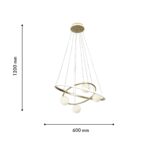 4185-6P, подвесная люстра, D600xH150/1200, 4xG9LEDx10W, excluded + LEDx70W + LEDx20W, 4725LM, 3000-6000K, included, remote control — изображение 3