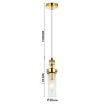 2820-1P, подвес, D100xH235/1270, 1xE14x40W, excluded — изображение 3