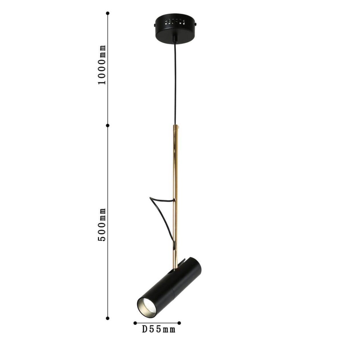 2107-1P, подвес, D55xH500/1500, 1xLEDx5W, 400LM, 3000K, included — изображение 3