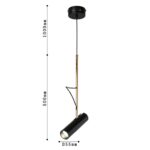 2107-1P, подвес, D55xH500/1500, 1xLEDx5W, 400LM, 3000K, included — изображение 3