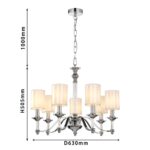 2930-7P, подвесная люстра, D630xH505/1590, 7xE14x40W, excluded — изображение 3