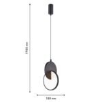 4606-1P, подвес, L180xW170xH405/1980, LEDx7W, 910LM, 3000K, included — изображение 3