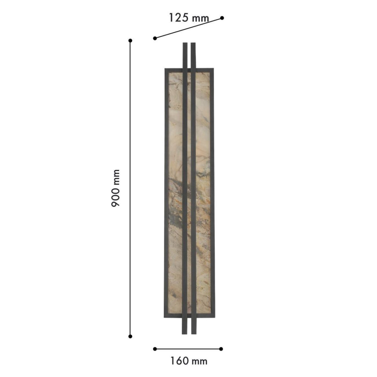 4442-2W, настенный светильник, D125xW160xH900, LEDx35W, 355LM, 4000K, included — изображение 3