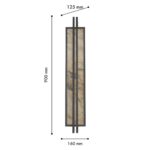 4442-2W, настенный светильник, D125xW160xH900, LEDx35W, 355LM, 4000K, included — изображение 3