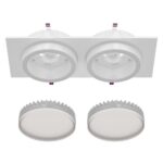 4650-2C, врезной светильник, L215xW108xH44, cutout:L186xW92, 2xGX53LEDx15W, IP20, excluded — изображение 4