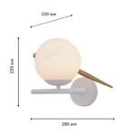 4107-1W, настенный светильник, D320xW150xH220, 1xE27x60W, excluded — изображение 3
