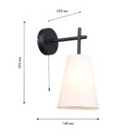 4621-1W, настенный светильник, D220xW140xH295, 1xE14x40W, excluded — изображение 3