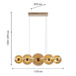 4571-10P, подвесная люстра, L1120xW220xH1500/1690, LEDx55W, 3800LM, 4000K, included — изображение 2