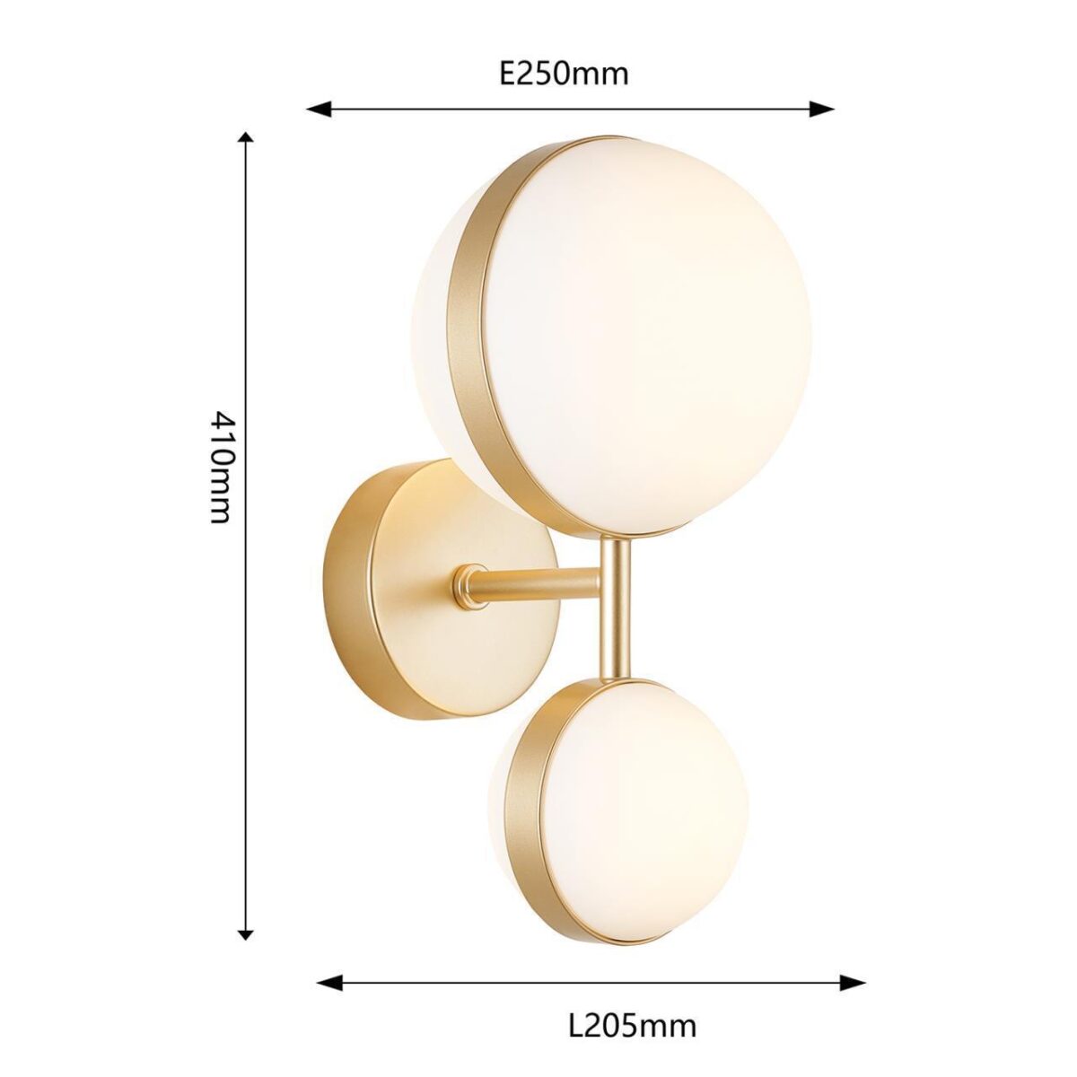 4448-2W, настенный светильник, D250xW205xH410, LEDx15W, 1590LM, 4000K, included — изображение 3