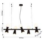 4095-5P, подвесная люстра, L900xW330xH230/1730, 5xG9LEDx3W + 5xGU10x35W, excluded — изображение 3