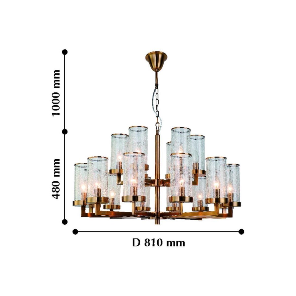 2060-18P, люстра подвесная, D810xH480/1480, 18xE14x40W, excluded — изображение 4