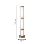 4244-1F, напольный светильник, D260xH1100, LEDx28W, 730LM, 4000K, included, switch — изображение 2