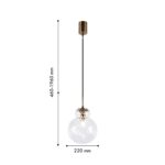 4267-1P, подвес, D220xH460/1960, 1xE14x40W, excluded — изображение 2