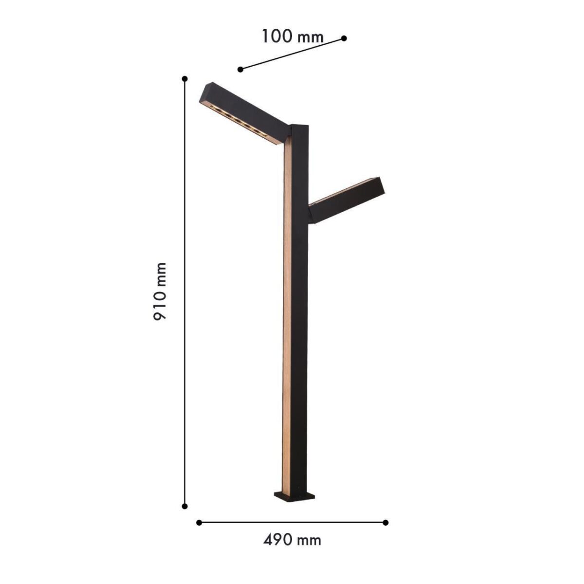 4388-2F, уличный светильник, L490xW100xH910, LEDx12W, 1050LM, 3000K, IP54, included — изображение 3