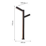 4388-2F, уличный светильник, L490xW100xH910, LEDx12W, 1050LM, 3000K, IP54, included — изображение 3