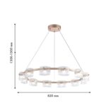 4248-12P, подвесная люстра, D820xH1300/1500, 12xLEDx5W, 1440LM, 4000K, included — изображение 2