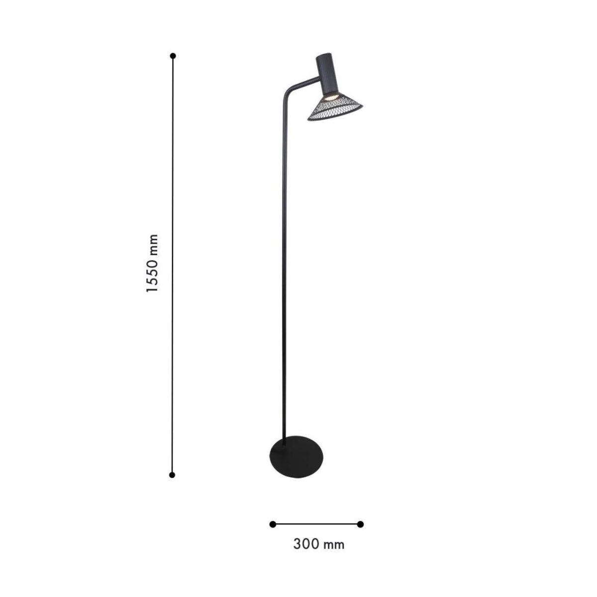 4623-1F, напольный светильник, L300xW230xH1550, 1xLEDx6W, 660LM, 3000K, included — изображение 3