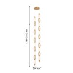 4559-2PC, подвесная/потолочная люстра, D200xH1780/2780 + D640xH890/1775 + D1800xH820/1725, 2xLEDx18W, 1990LM, 4000K, included — изображение 3