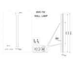 4045-1W, уличный светильник, D50xL1000xW80, LEDx20W, 1600LM, 4000K, IP67, included — изображение 7