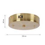 4591-180-2BR, потолочная чаша, D180xH40, цвет латунь — изображение 2