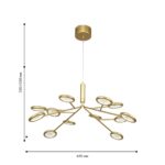 4253-12P, подвесная/потолочная люстра, D650xH320/1320, 12xLEDx3W, 3060LM, 4000K, included — изображение 4