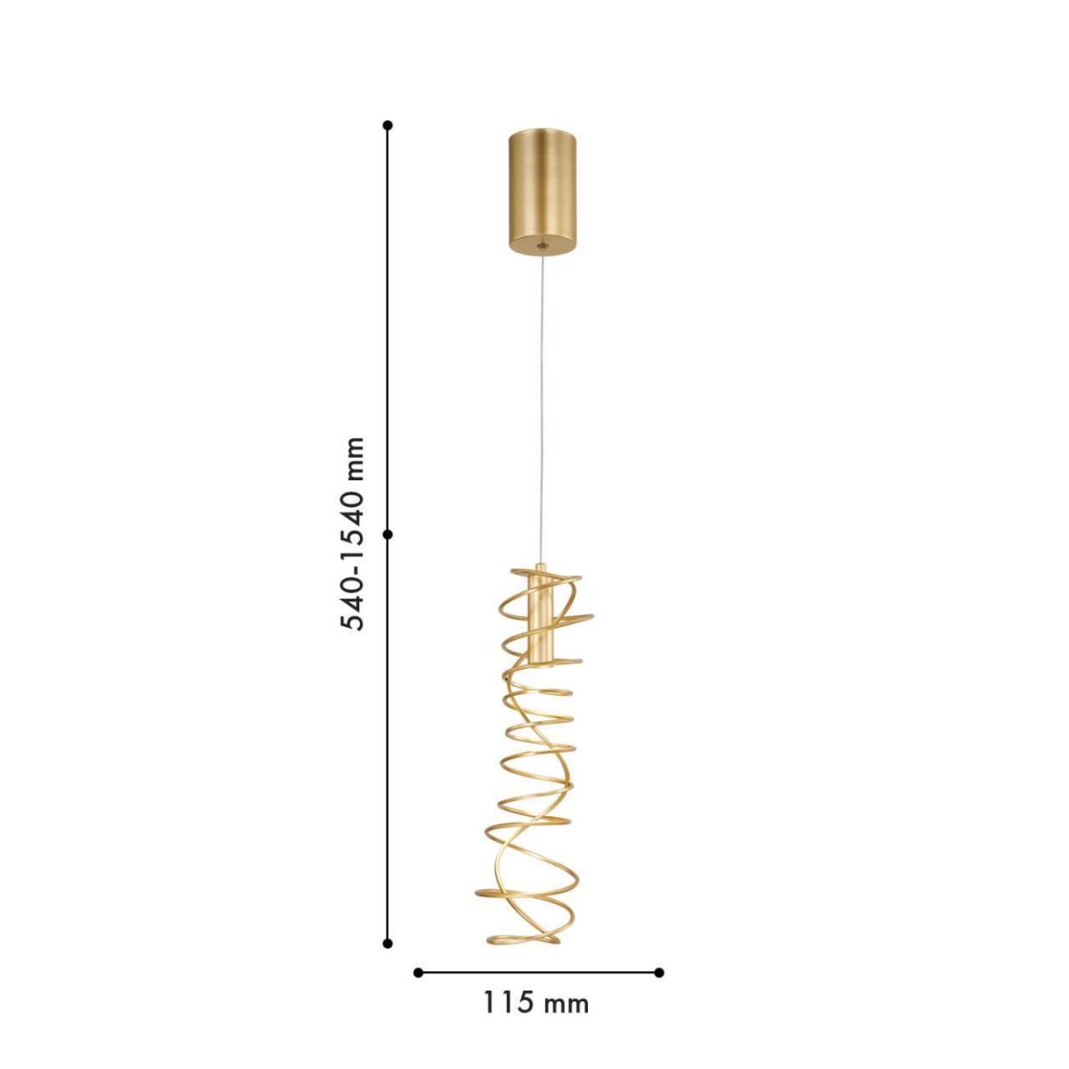 4554-2P, подвес, D115xH540/1540, LEDx5W, 285LM, 4000K, included — изображение 3