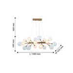 2515-12P, люстра подвесная, L1000xW420xH440/1100, 12xG9x40W, excluded — изображение 3