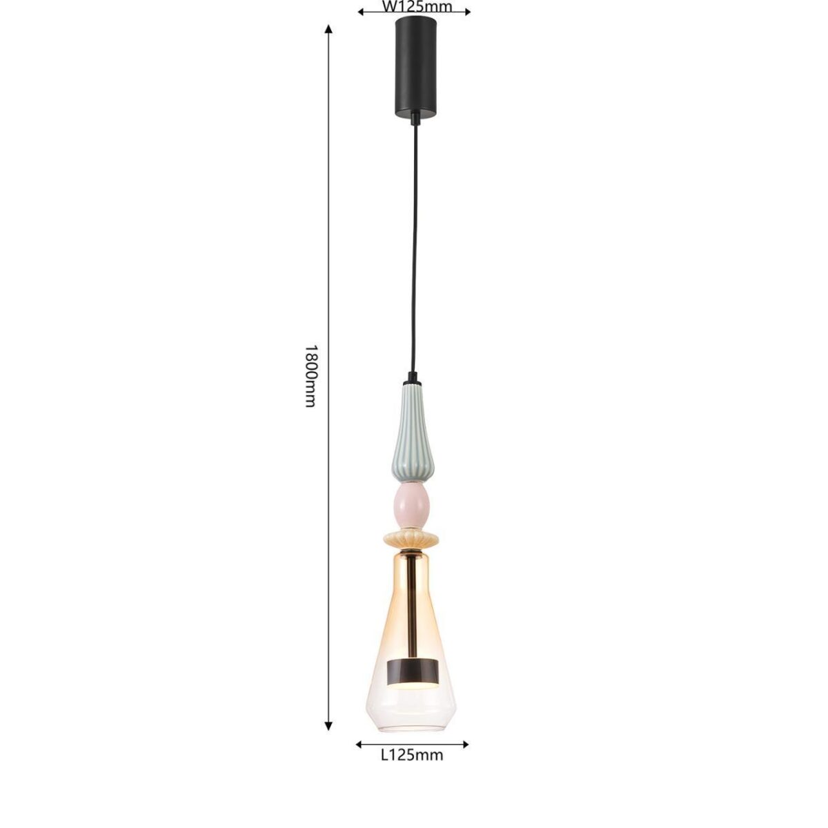 4465-1P, подвес, D125xH710/1800, LEDx9W, 1030LM, 4000K, included — изображение 3