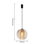 4260-1P, подвес, D250xH335/1835, 1xE27x40W, excluded — изображение 2