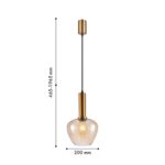 4356-1P, подвес, D200xH465/1965, 1xE27x40W, excluded — изображение 2