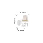 1729-1W, настенный светильник, D280xW140xH240, 1xE14x40W, excluded — изображение 2