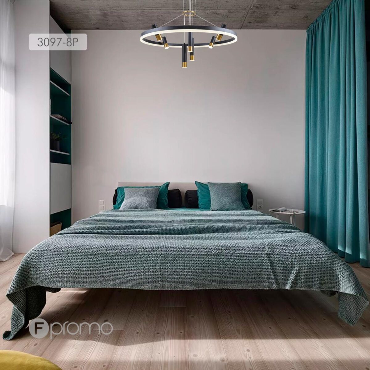 3097-8P, подвесная люстра, D800xH600/1000, LEDx48W + 7xLEDx3W, 4690LM, 4000K, included — изображение 5