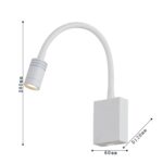 1958-1W, настенный светильник, D120xW60xH200, 1xLEDx3W, 240LM, 3000K, included, switch — изображение 3