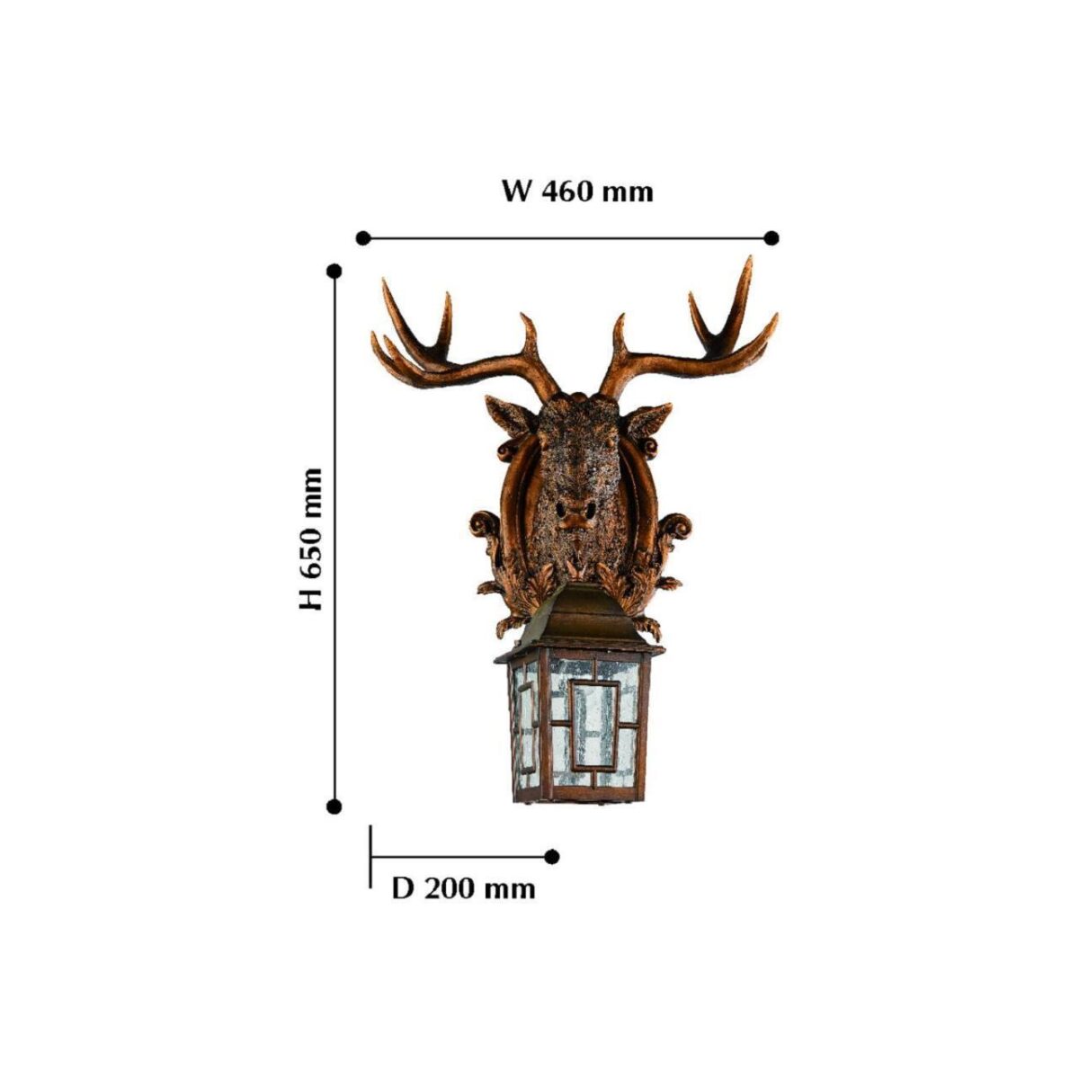2078-1W, уличный светильник, D240xW460xH690, 1xE27x60W, IP44, excluded — изображение 3
