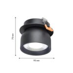 4510-1C, врезной светильник, D90xH70, cutout:D80, LEDx8W, 850LM, 4000K, IP20, CRI>90, included — изображение 2