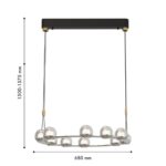 4291-10P, подвесная люстра, D680xH1500/1575, 10xLEDx7.2W, 5700LM, 4000K, included — изображение 2