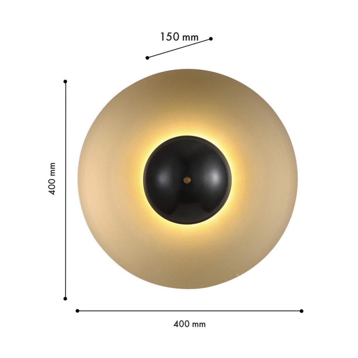 4246-1W, настенный светильник, D150xW400xH400, LEDx17W, 2740LM, 4000K, included — изображение 2