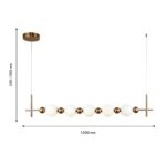 4088-5P, подвесная люстра, L1300xW160xH350/1500, 5xLEDx6W, 2250LM, 4000K, included — изображение 3