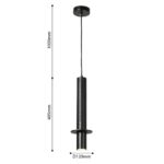 2832-1P, подвес, D120xH405/1405, 1xGU10LEDx5W, excluded — изображение 3