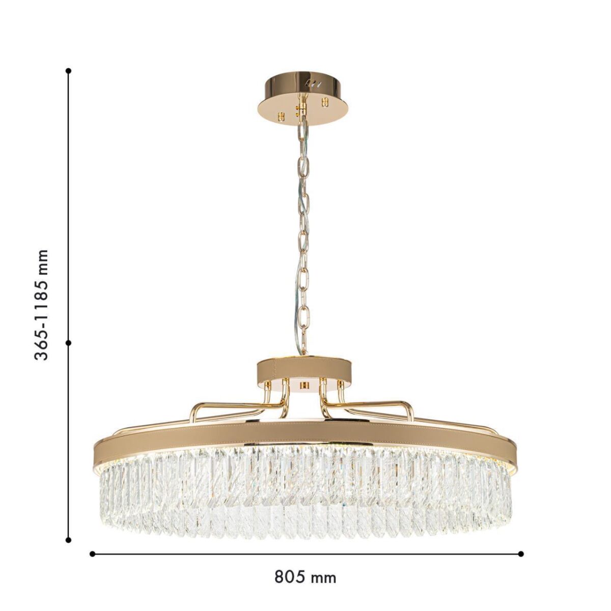 4304-8P, подвесная люстра, D805xH365/1185, LEDx80W, 4200LM, 3000K/4000K/6000K, included — изображение 3