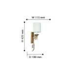 2493-1W, настенный светильник, D180xW115xH425, 1xE14x40W, excluded — изображение 2