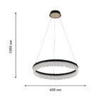 4187-1P, подвесная люстра, D600xH130/1000, LEDx68W, 3060LM, 3000-6000K, included, remote control — изображение 3