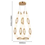 4559-2PC, подвесная/потолочная люстра, D200xH1780/2780 + D640xH890/1775 + D1800xH820/1725, 2xLEDx18W, 1990LM, 4000K, included — изображение 6