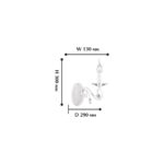 1733-1W, настенный светильник, D270xW110xH300, 1xE14x40W, excluded — изображение 2