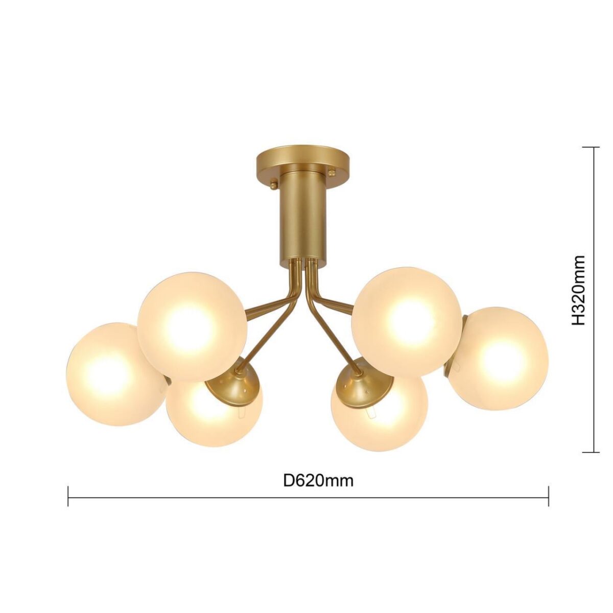 2631-6U, потолочная люстра, D620xH320, 6xE27x60W, excluded — изображение 3